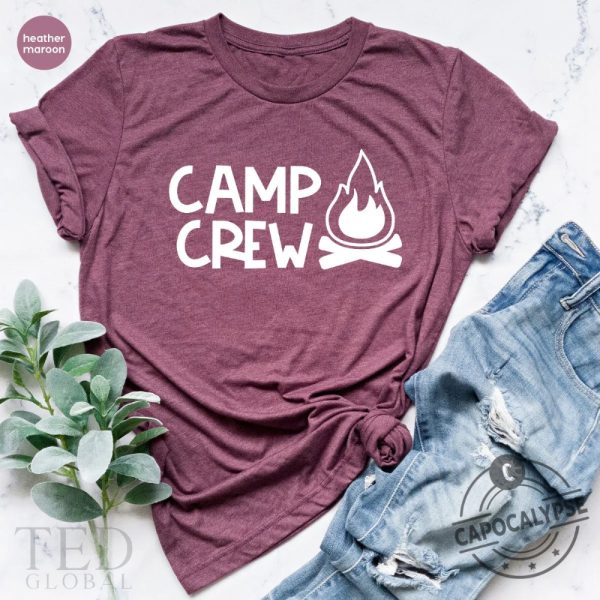 Camp Crew Shirt Camping Shirt Custom Camp Shirt Hiking Shirt Gift For Campers Camping Gift Nature Lover Shirt Camping Buddies Shirt capocalypse.com 1