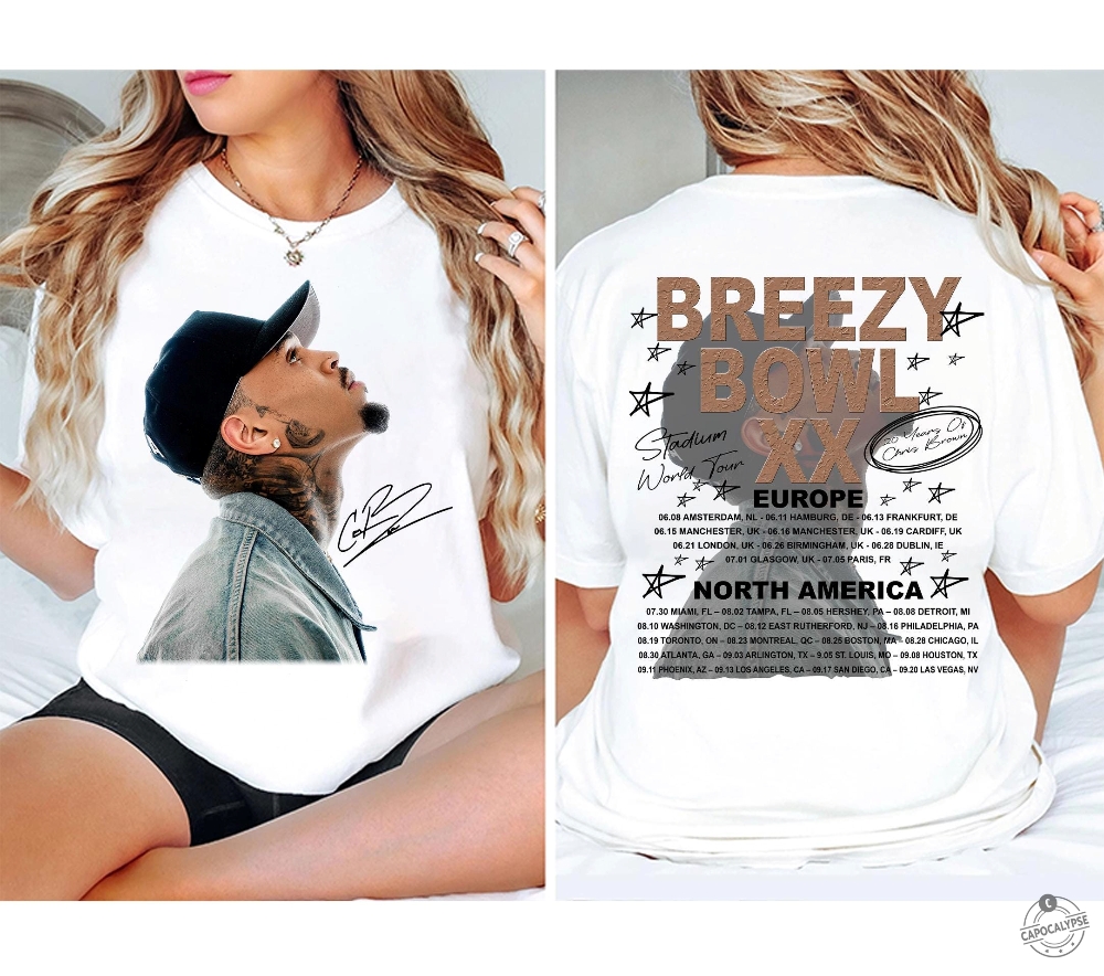 Chris Brown Breezy Bowl Xx Tour 2025 Shirt 11 Chris Brown Breezy Bowl XX Tour 2025 Shirt