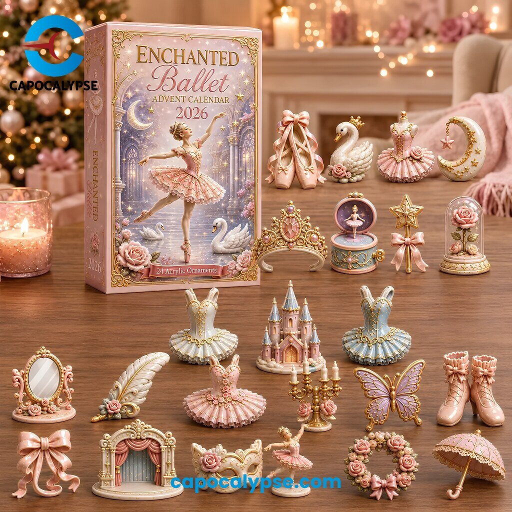 Enchanted Ballet Advent Calendar 2026 With 24 Acrylic Ornaments