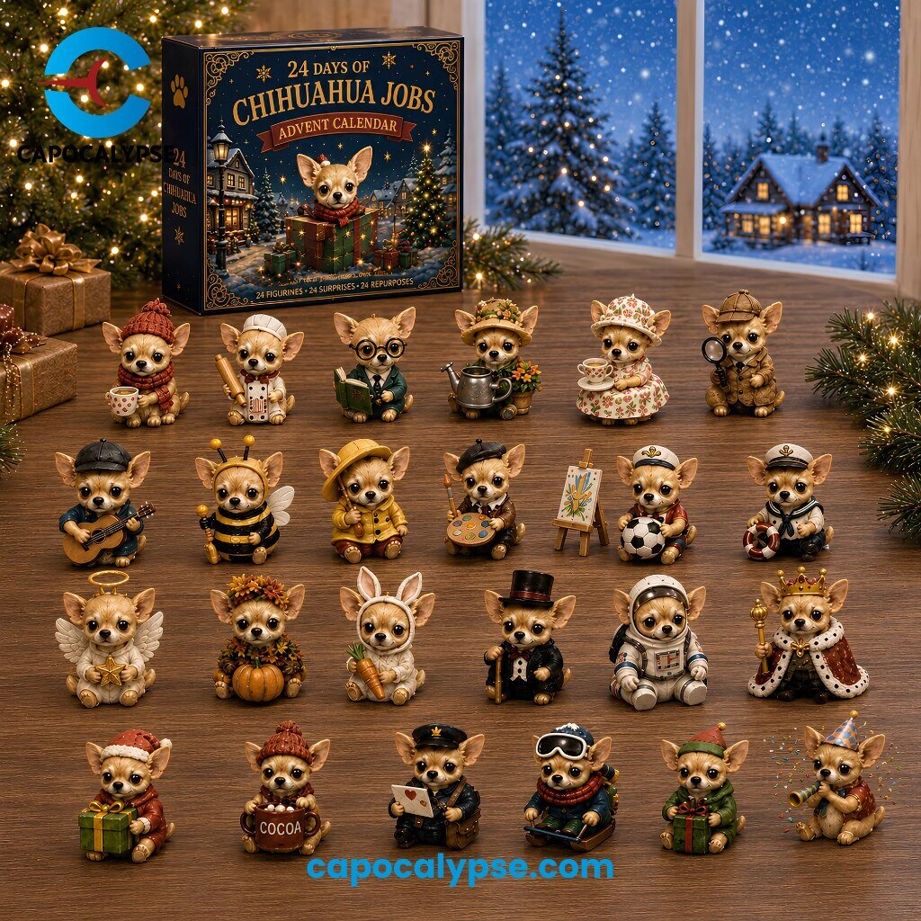 24 Days of Chihuahua Jobs Advent Calendar With 24 Collectible Figurines