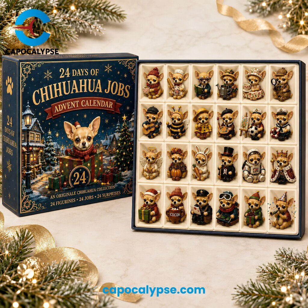 24 Days of Chihuahua Jobs Advent Calendar With 24 Collectible Figurines