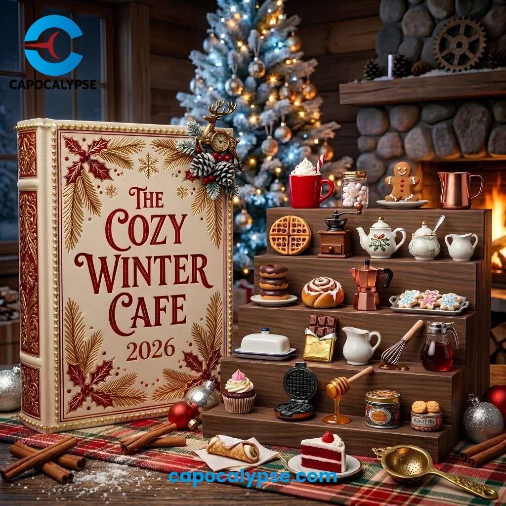 The Cozy Winter Cafe Advent Calendar Book With Miniature Kitchen Display