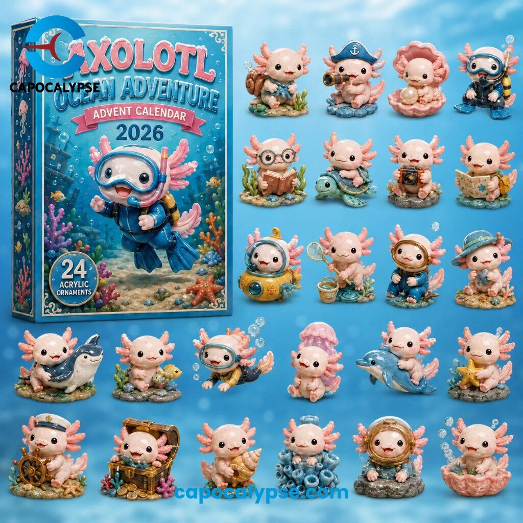 Axolotl Ocean Adventure 24-Acrylic Ornament Advent Calendar 2026