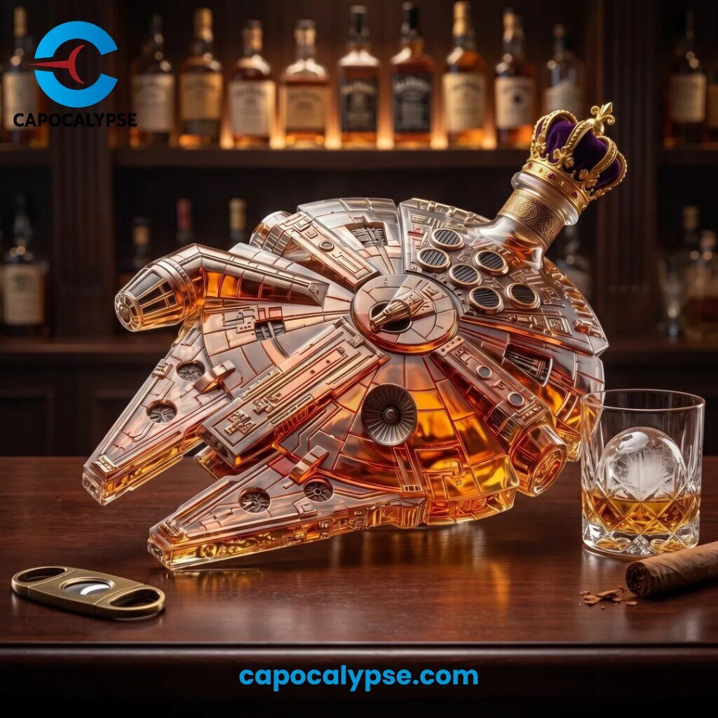 Millennium Falcon Whiskey Decanter With Crown Stopper