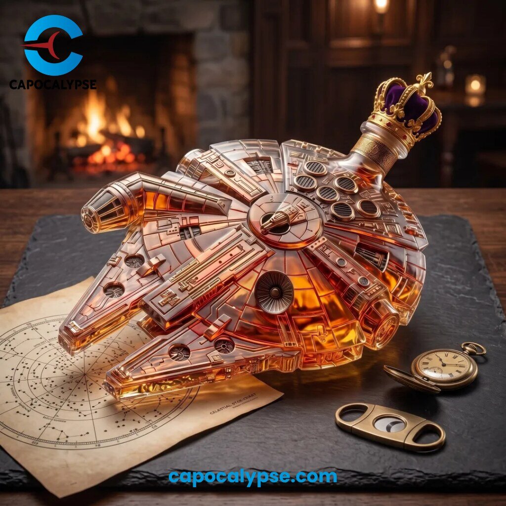 Millennium Falcon Whiskey Decanter With Crown Stopper