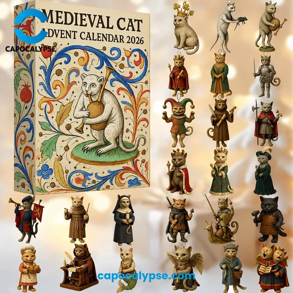 Medieval Cat Advent Calendar 2026 24 Collectible Cat Character Figurines