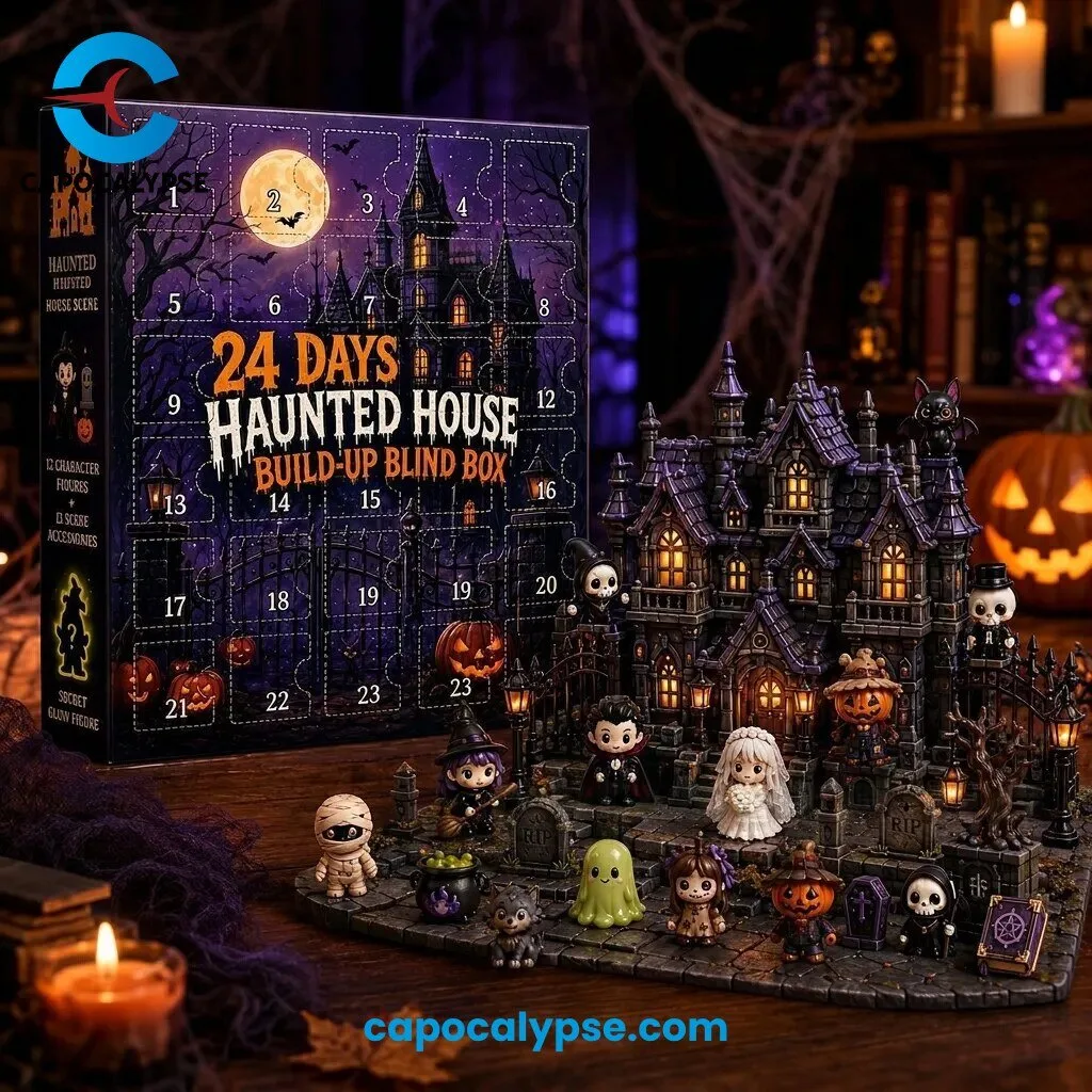 24 Days Haunted House Build-Up Blind Box Advent Calendar 12 Figures 12 Accessories