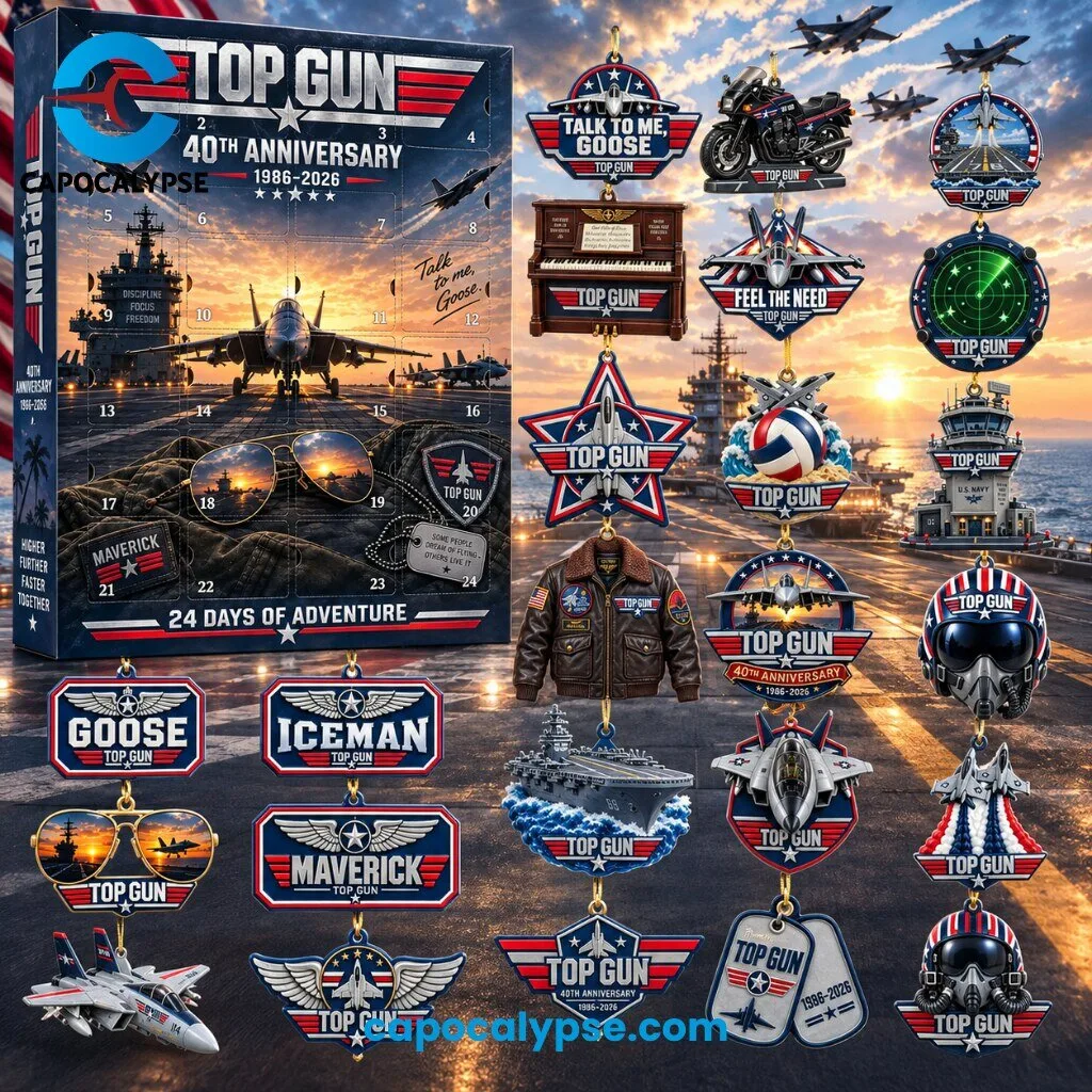 Top Gun 40th Anniversary 1986-2026 Advent Calendar With 24 Collectible Charm Ornaments