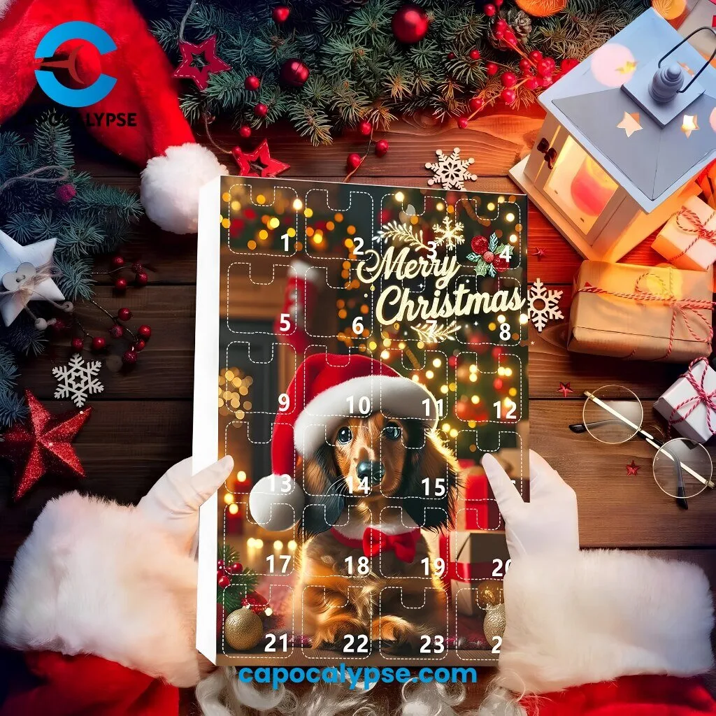 Dachshund Advent Calendar 2026 With 24 Collectible Dog Ornaments In Holiday Ceramic Cups