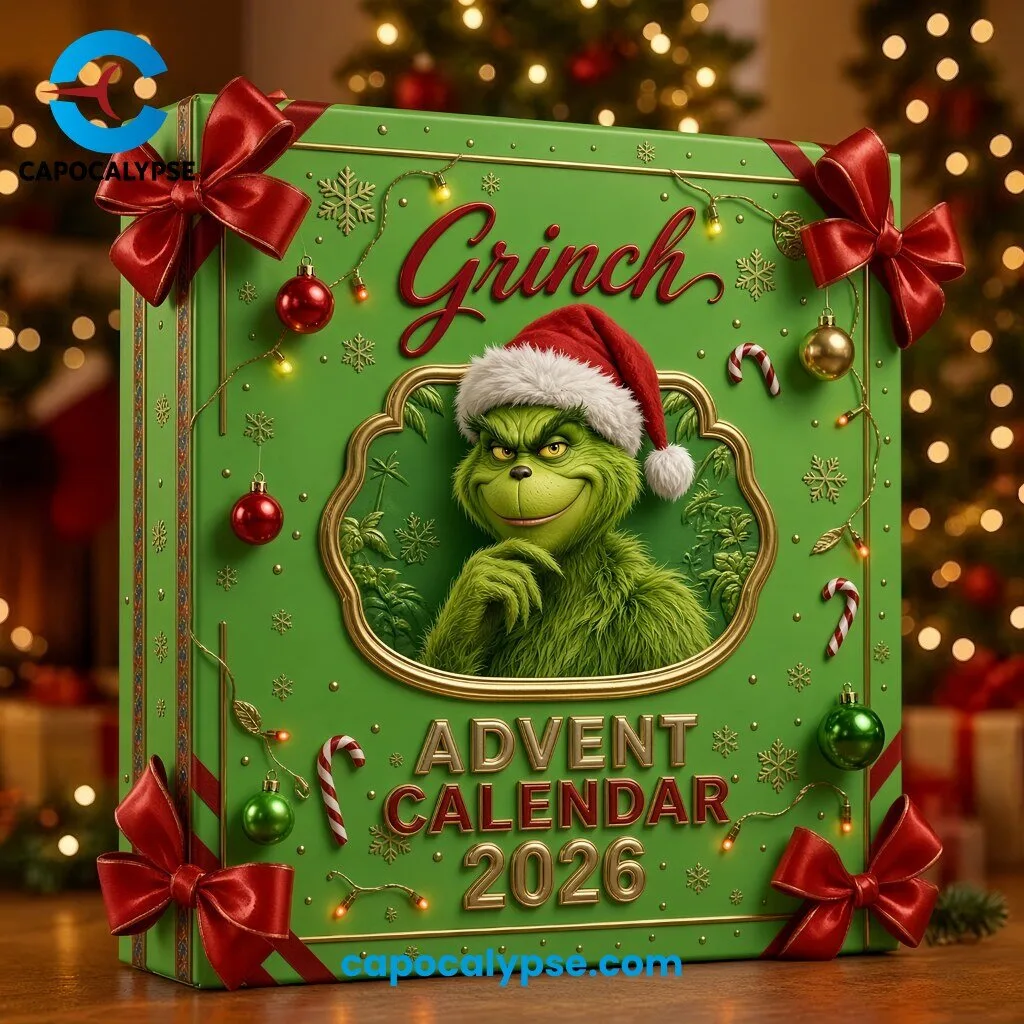 Grinch Advent Calendar 2026 With 24 Collectible Who-Ville Character Figurines Dr. Seuss Holiday Collection
