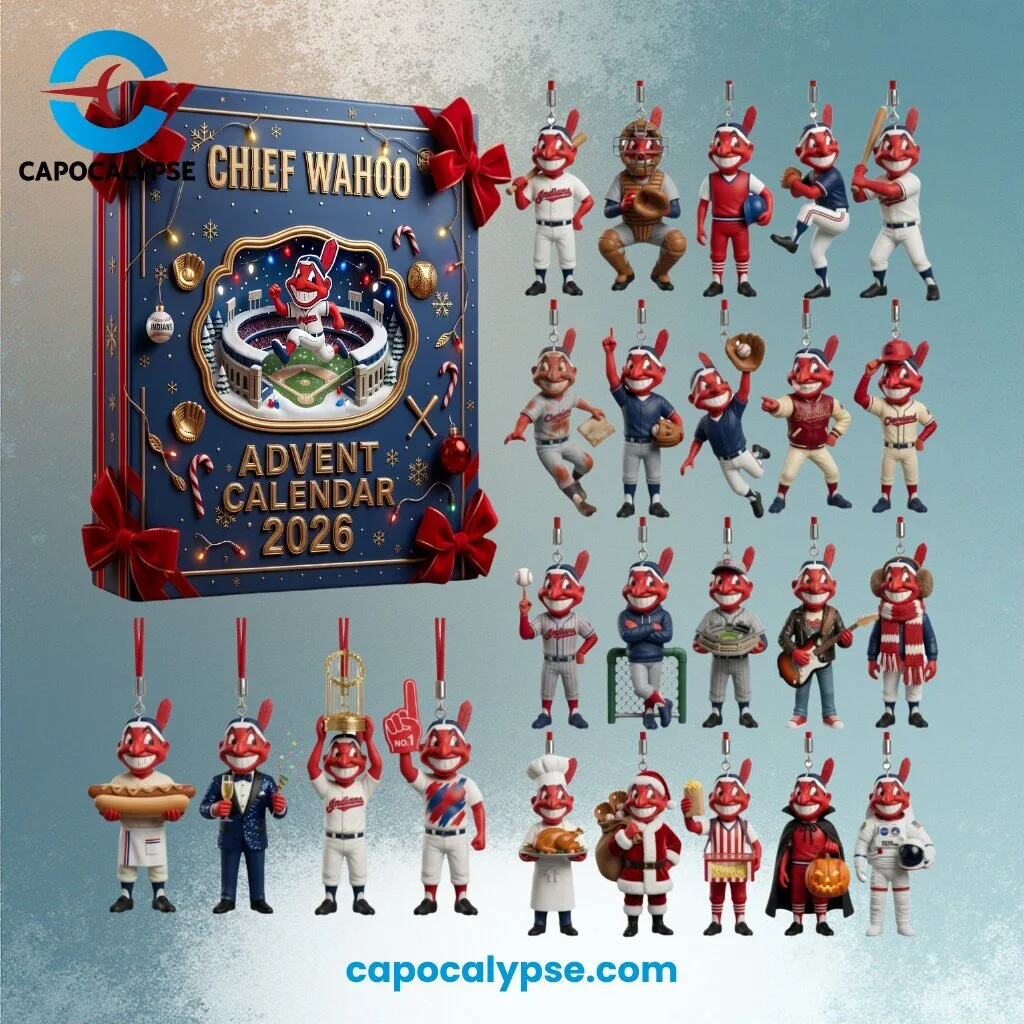 Cleveland Indians Chief Wahoo Advent Calendar 2026 With 24 Collectible Character Ornaments