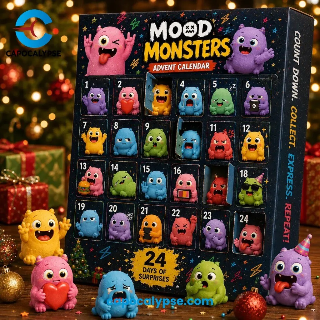 Mood Monsters Advent Calendar 24 Collectible Figure Set