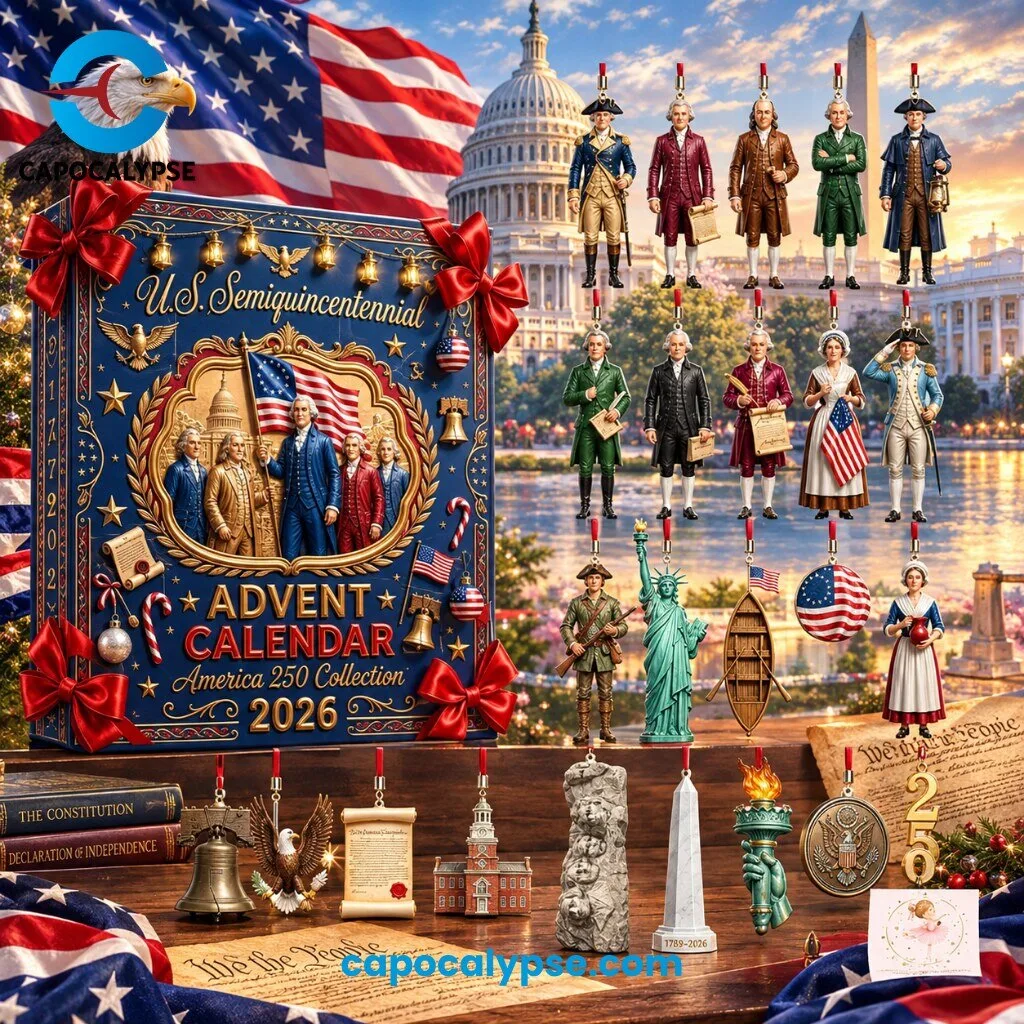 U.S. Semiquincentennial Advent Calendar America 250 Collection 2026 24 Historical Figures