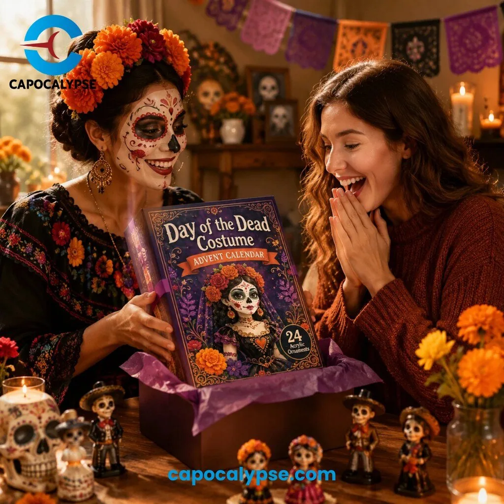 Day of the Dead Costume Advent Calendar 24 Acrylic Ornaments