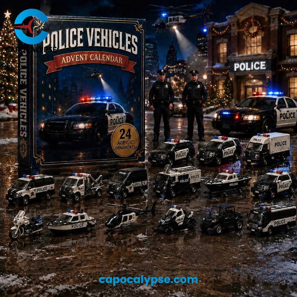 Police Vehicles Advent Calendar 24 Diecast Collectible Models