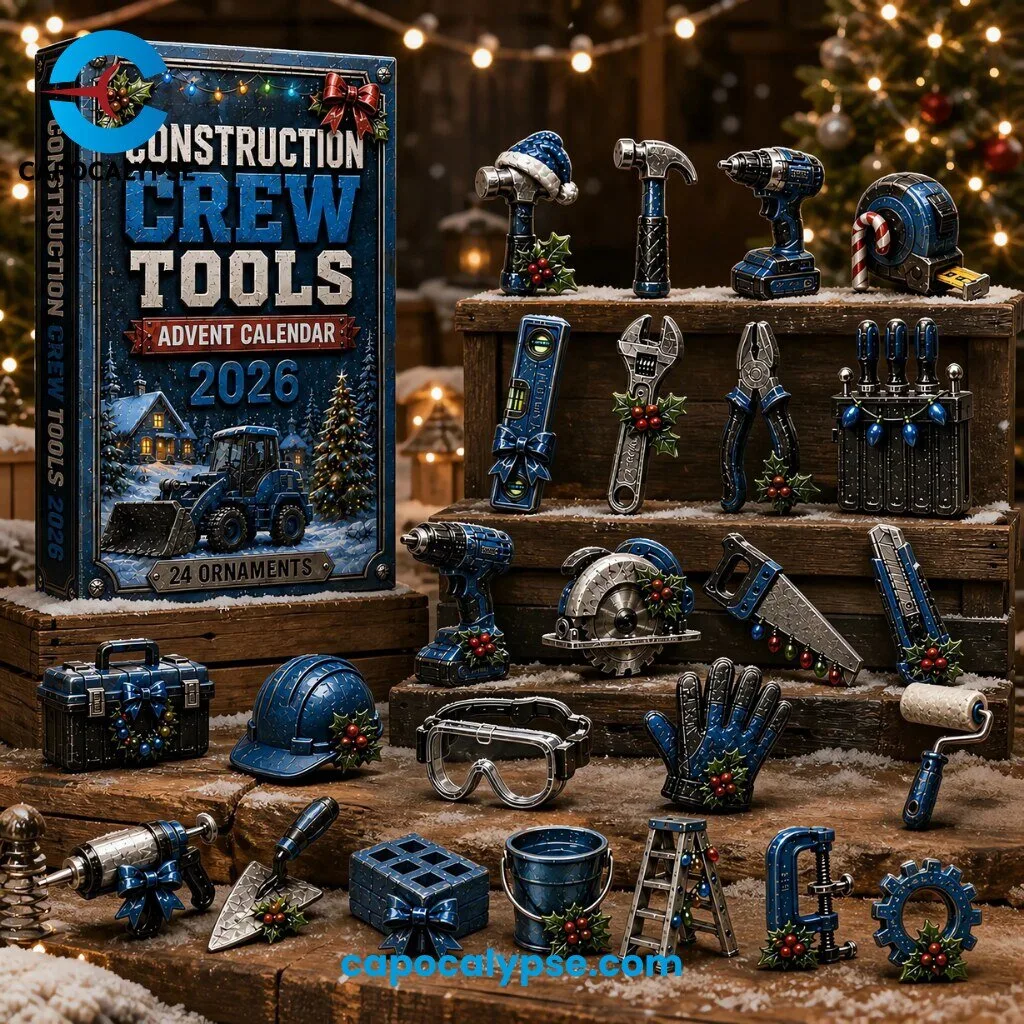 Construction Crew Tools Advent Calendar 2026 24 Tool Ornaments