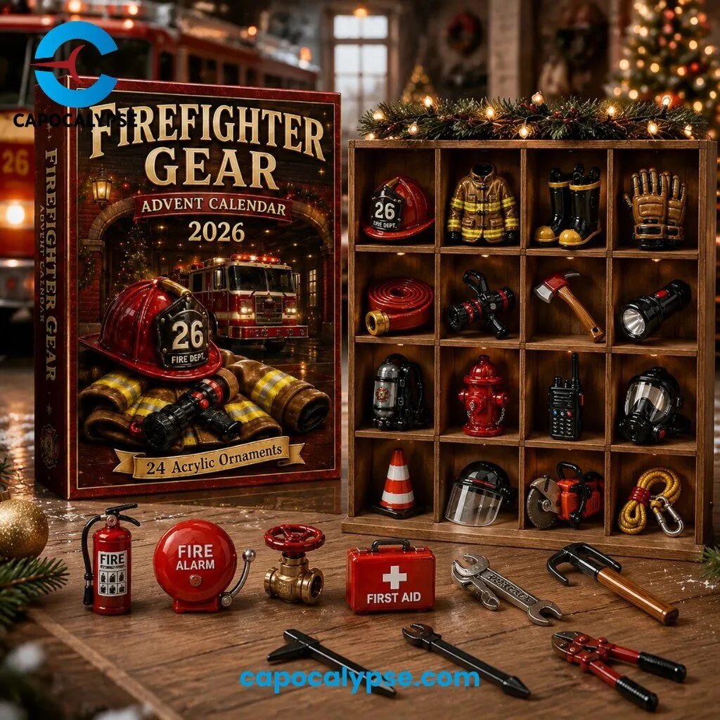 Firefighter Gear Advent Calendar 2026 24 Acrylic Ornaments