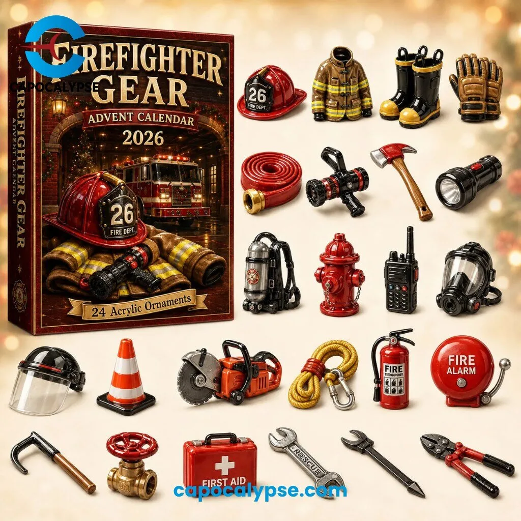 Firefighter Gear Advent Calendar 2026 24 Acrylic Ornaments