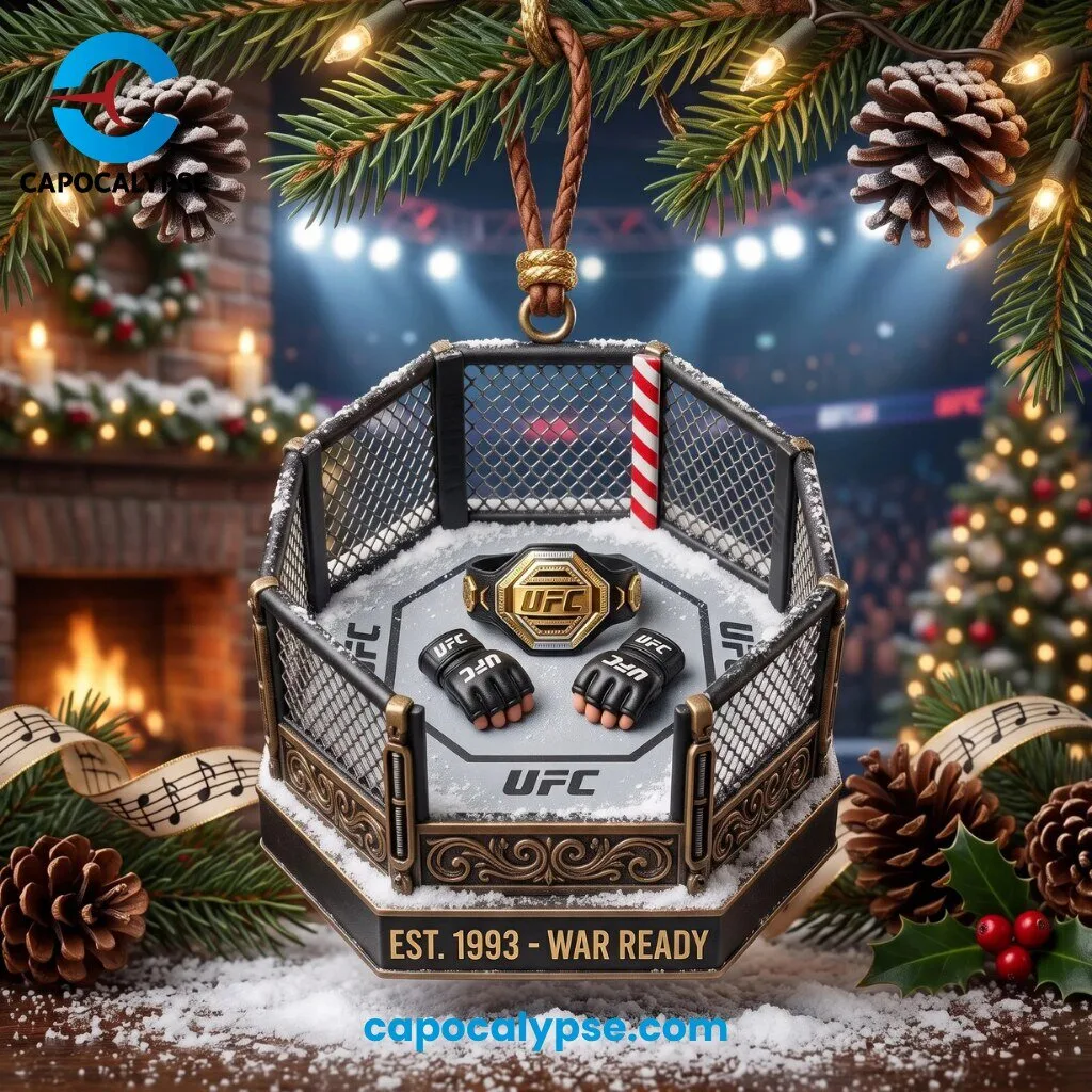 UFC Octagon Est. 1993 War Ready Christmas Ornament