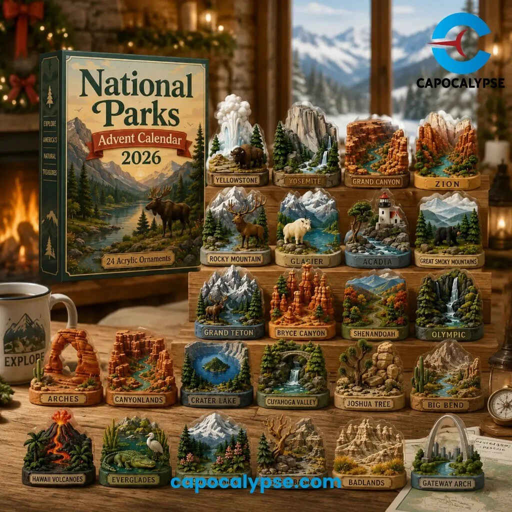 National Parks Advent Calendar 2026 24 Acrylic Ornaments Explore America's Natural Treasures