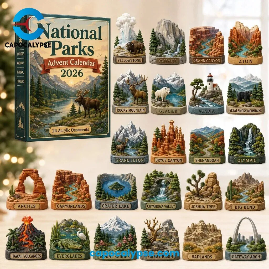 National Parks Advent Calendar 2026 24 Acrylic Ornaments Explore America's Natural Treasures