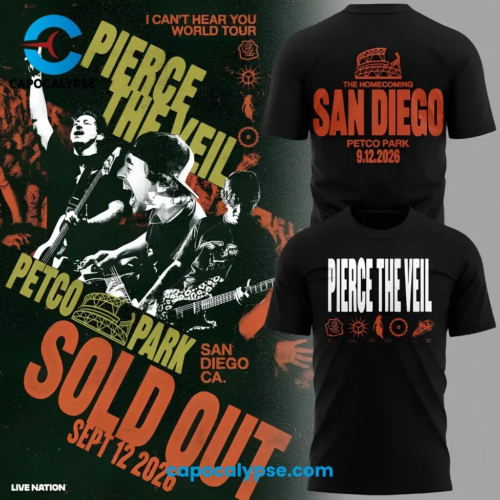 Pierce The Veil Black Pullover Hoodie Concert Tour 2026