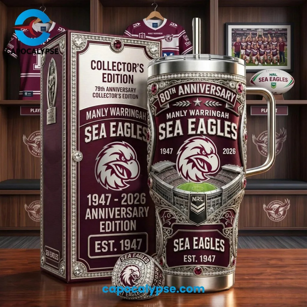 Manly Warringah Sea Eagles 80th Anniversary Insulated Tumbler