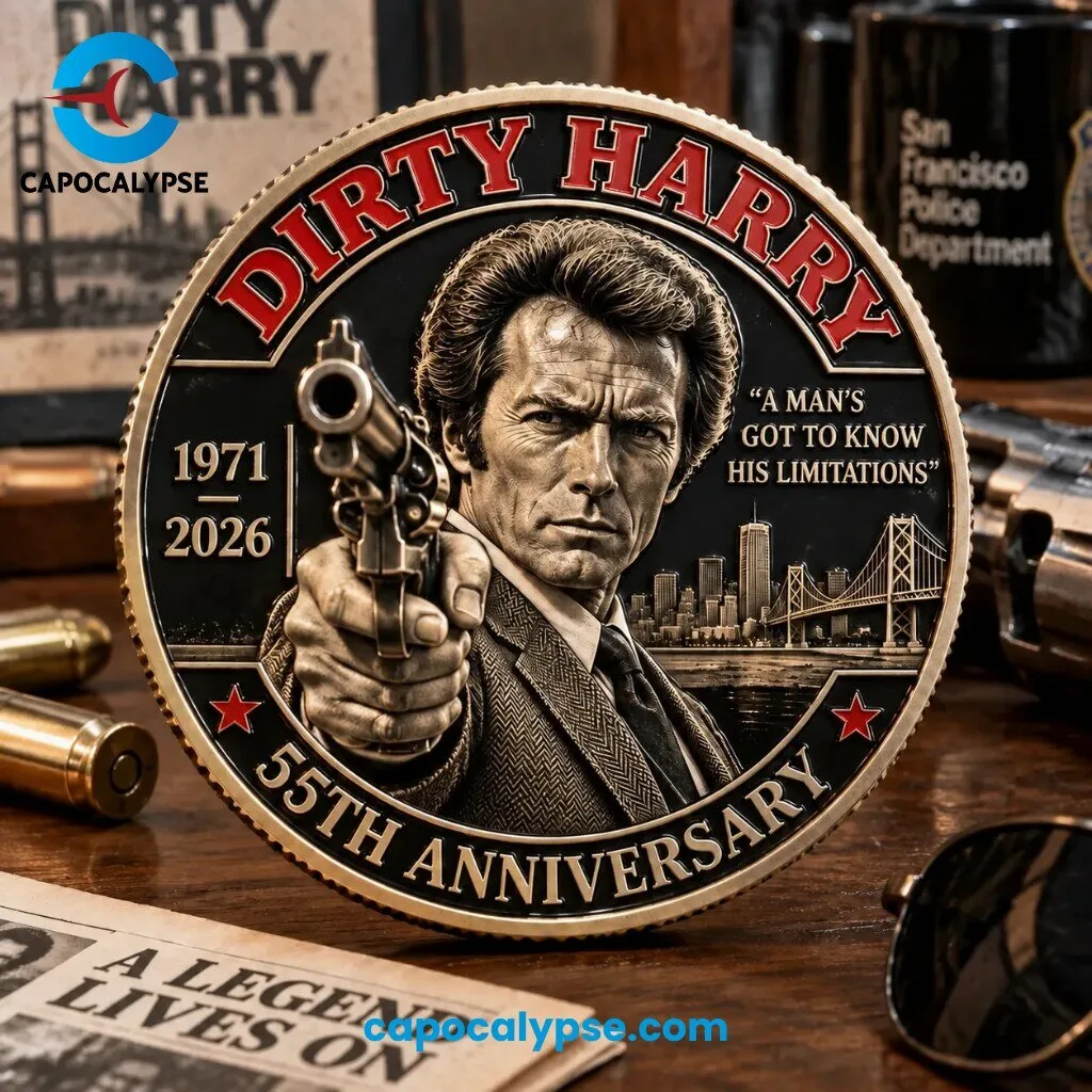 Dirty Harry 55th Anniversary Challenge Coin 1971-2026