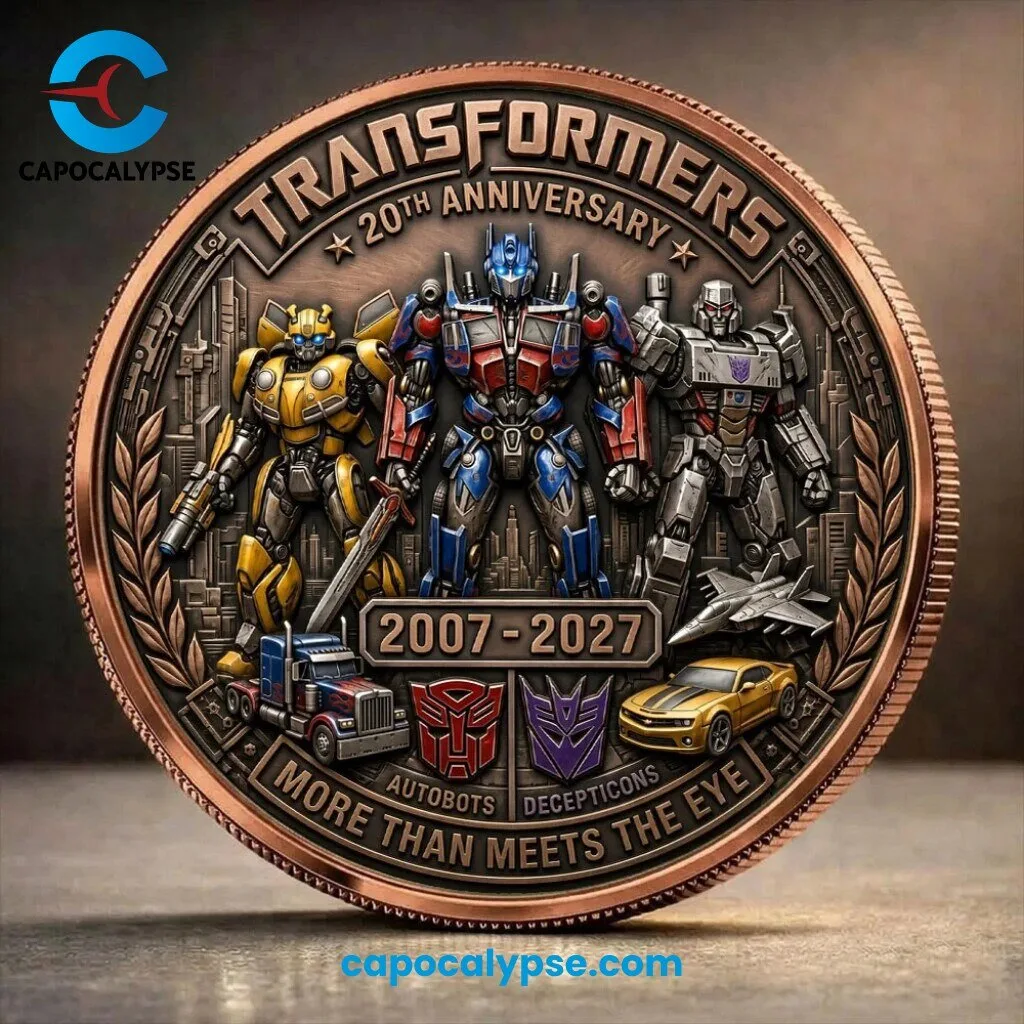 Transformers 20th Anniversary Triple Heroes Challenge Coin 2007-2027