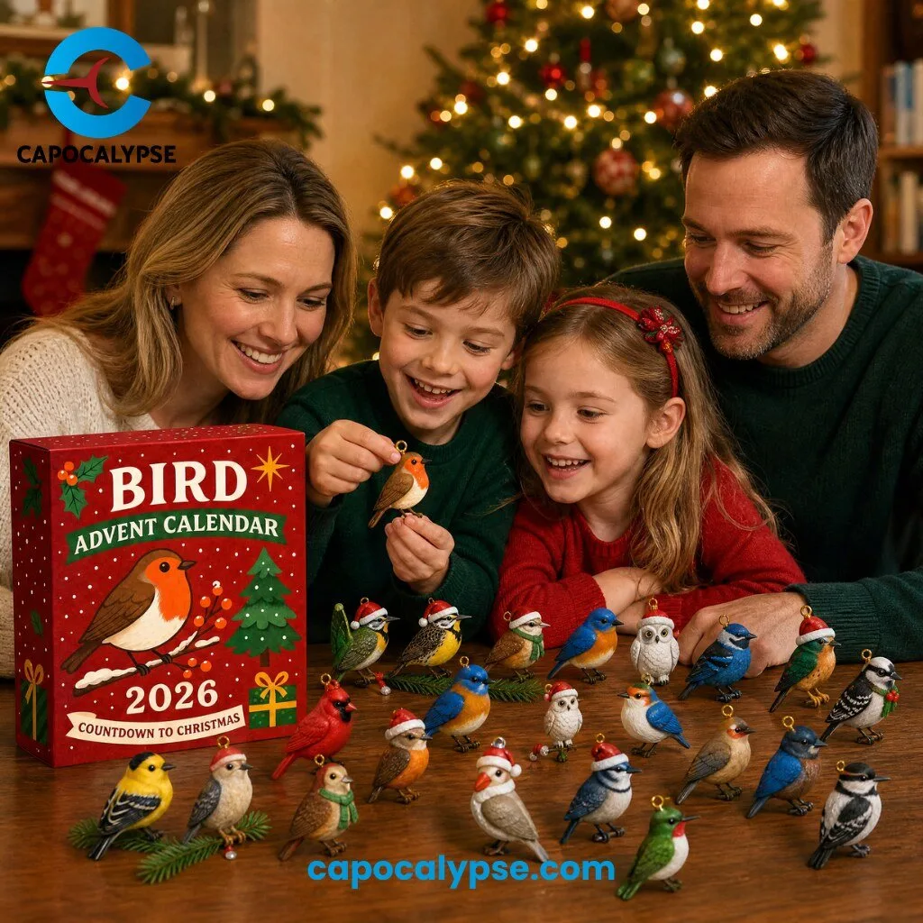 Bird Advent Calendar 2026 With 24 Collectible Bird Species Ornaments And Holiday Charms