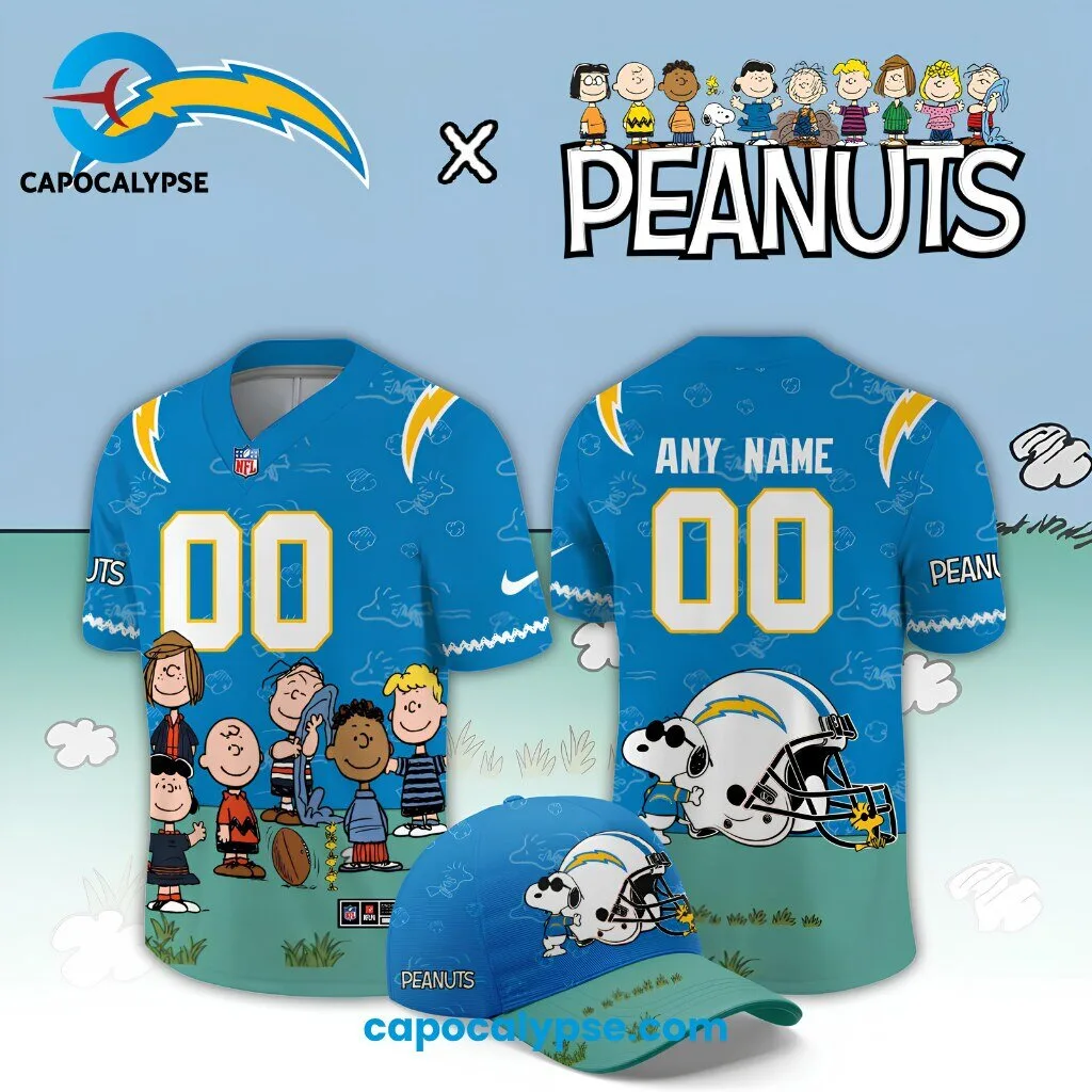 LA Chargers Peanuts Customizable Football Jersey