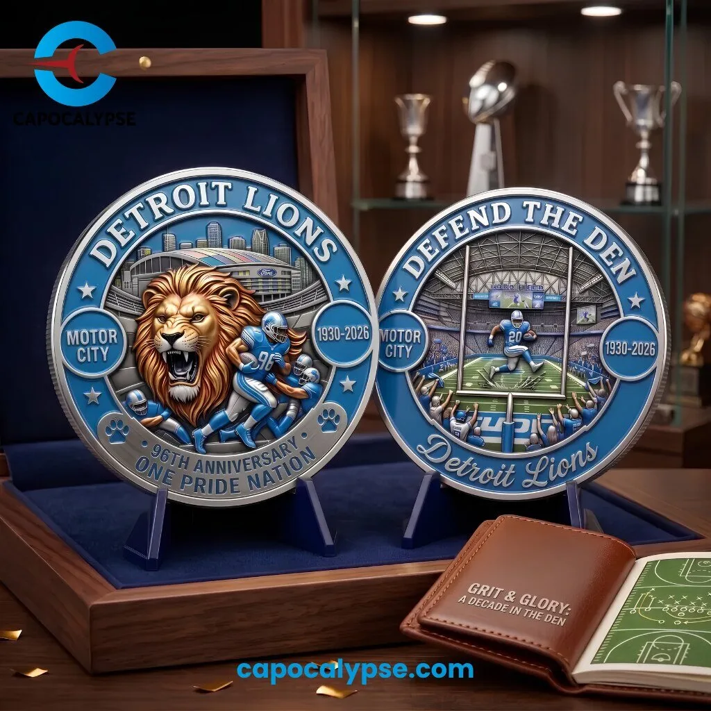 Detroit Lions 96th Anniversary Commemorative Medallion Set