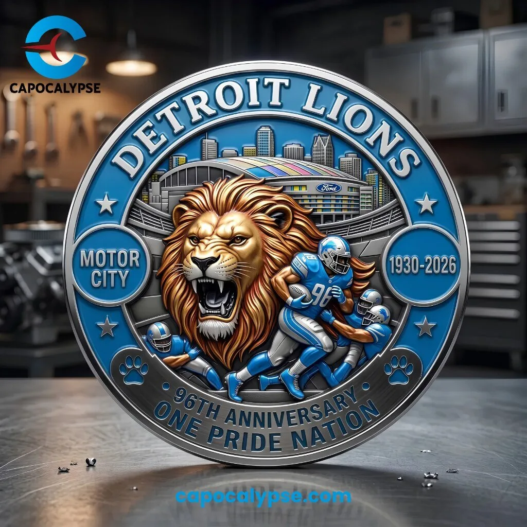 Detroit Lions 96th Anniversary Commemorative Medallion Set
