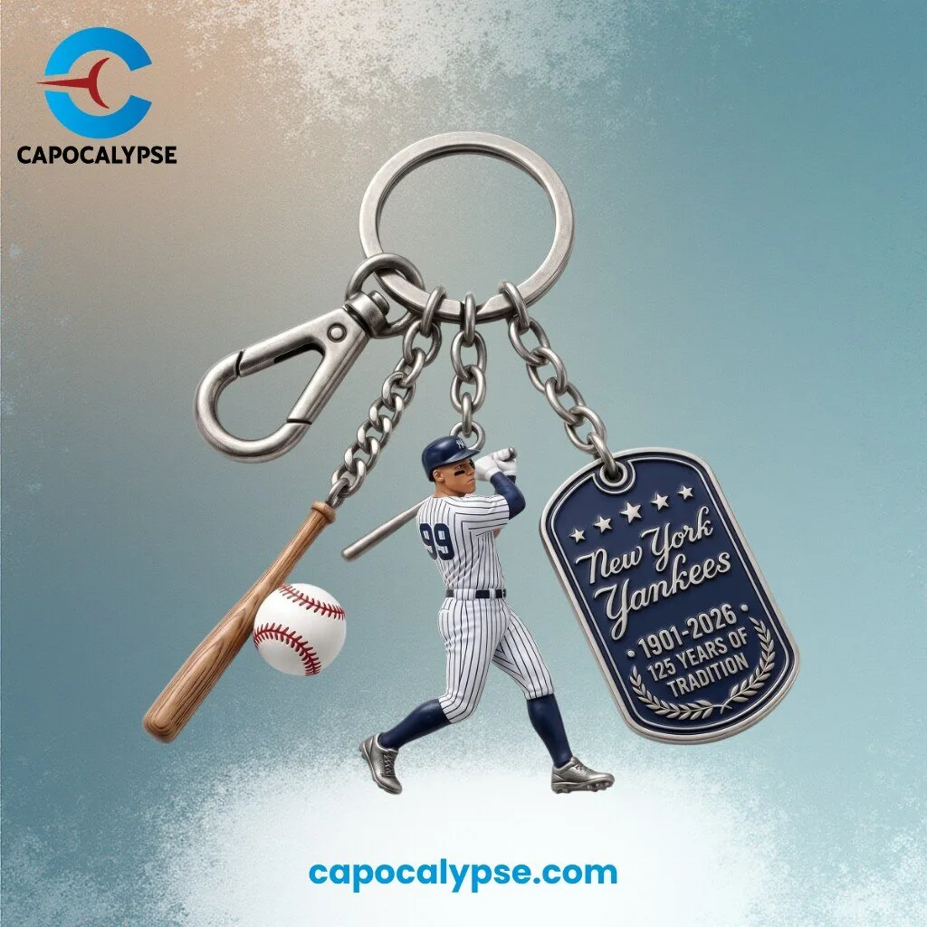 New York Yankees 125th Anniversary Multi-Charm Keychain