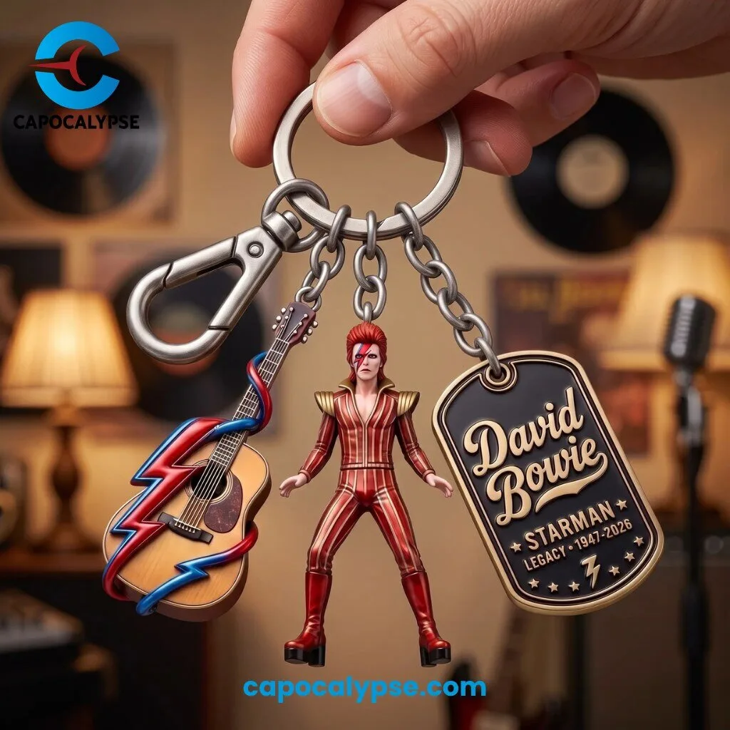 David Bowie Starman Legacy Multi-Charm Keychain