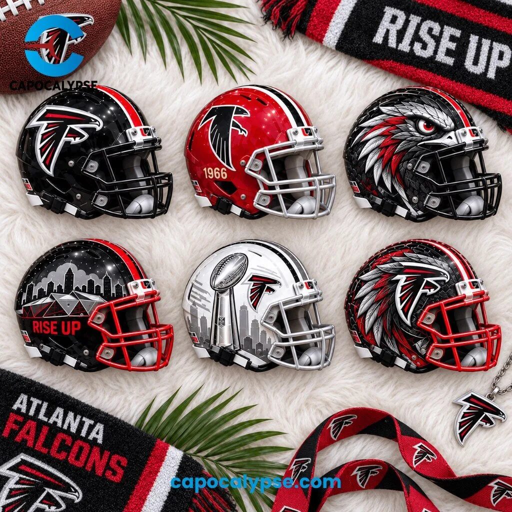 Atlanta Falcons Ultimate 6 Mini Helmet Collector Set Rise Up