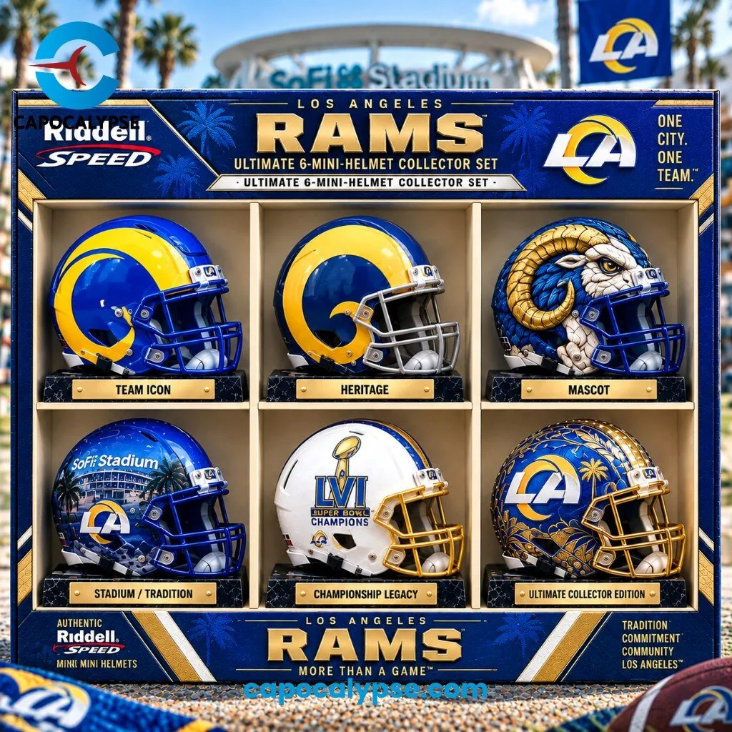 Los Angeles Rams Ultimate 6-Mini-Helmet Collector Set