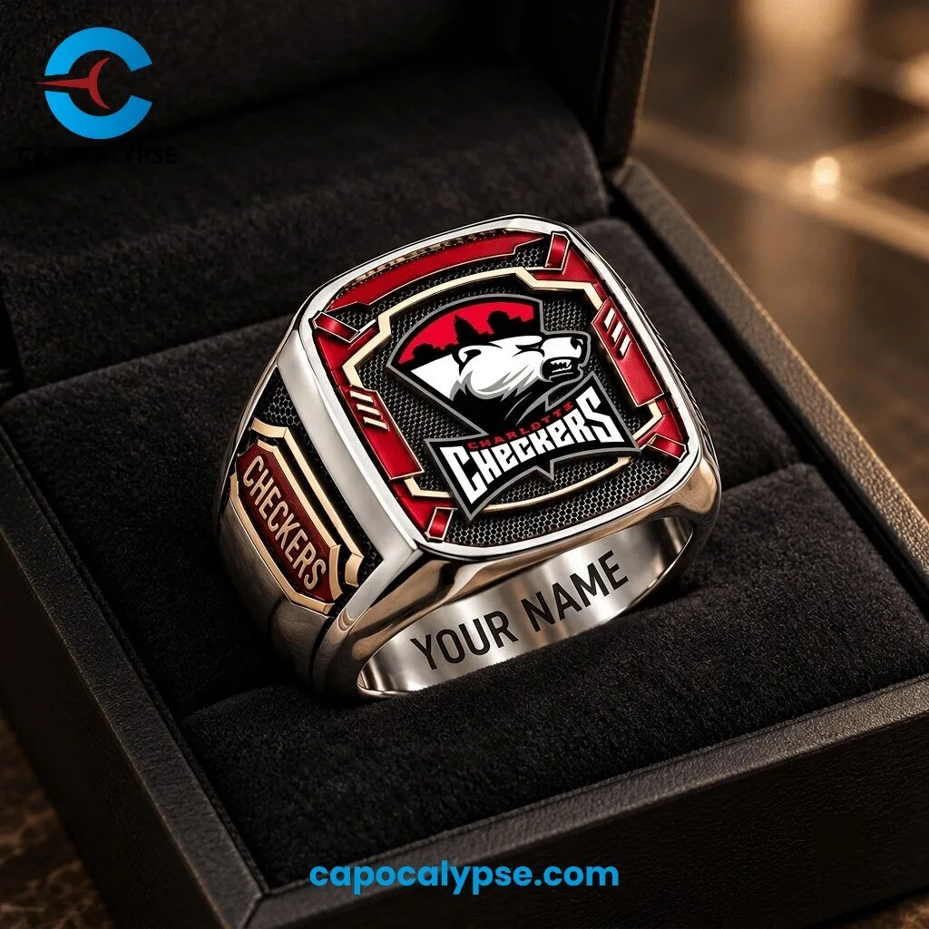 New Jersey Devils Personalized Championship Ring Checkers Custom Name