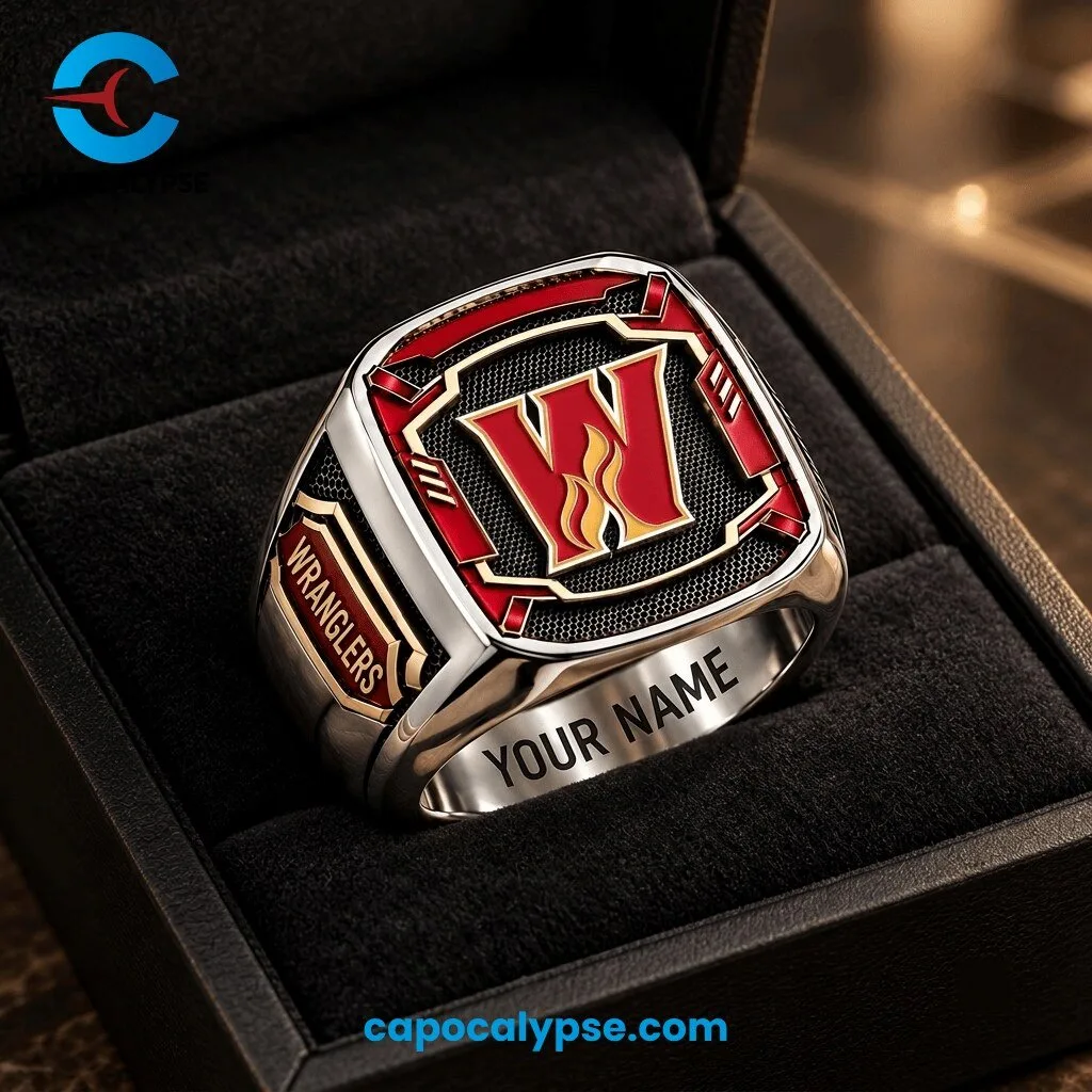 Wranglers Personalized Championship Hockey Ring
