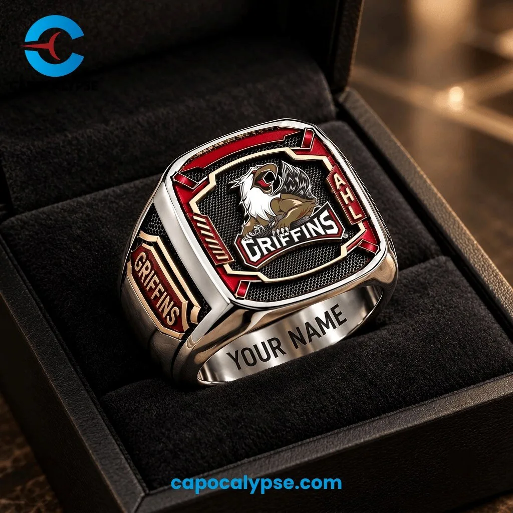 Griffins Personalized Championship Hockey Ring