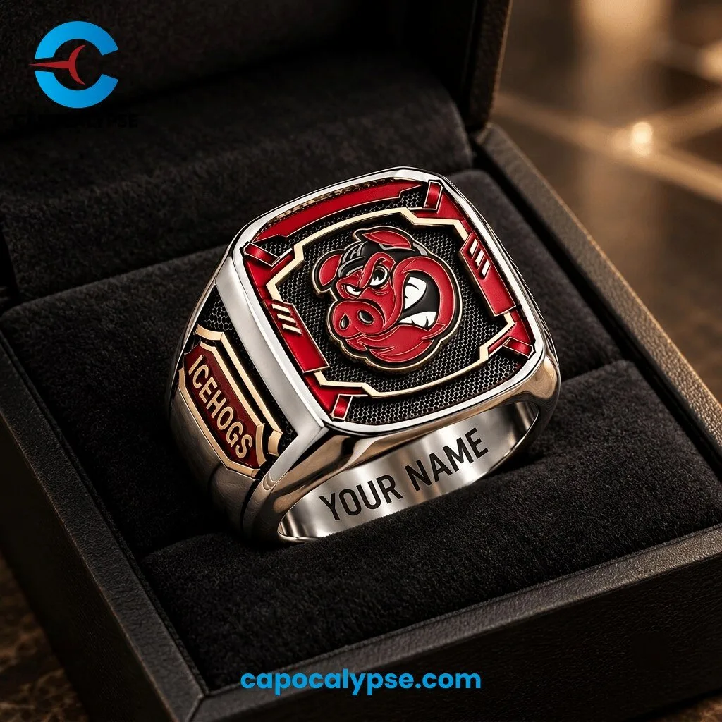 Icehogs Personalized Championship Hockey Ring
