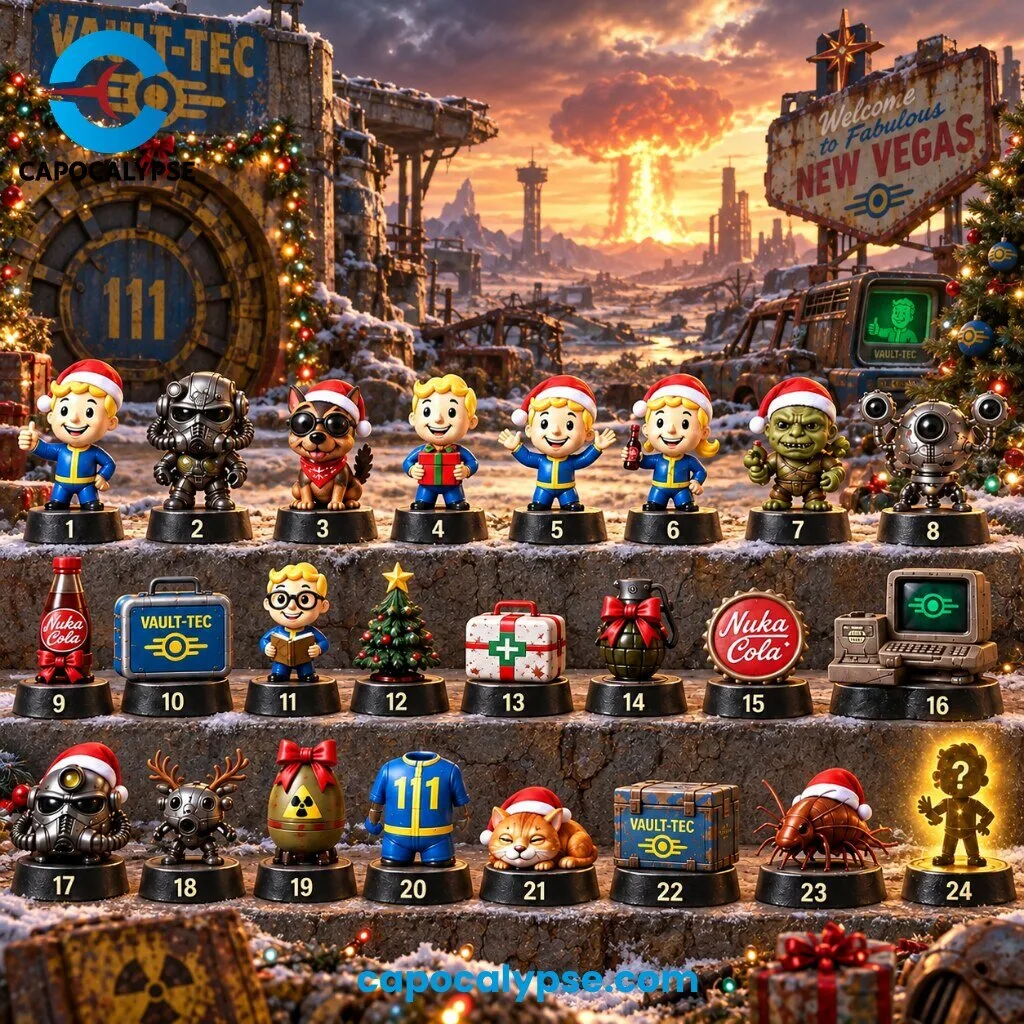 Fallout Advent Calendar 2026 New Vegas Vault-Tec 24 Collectibles