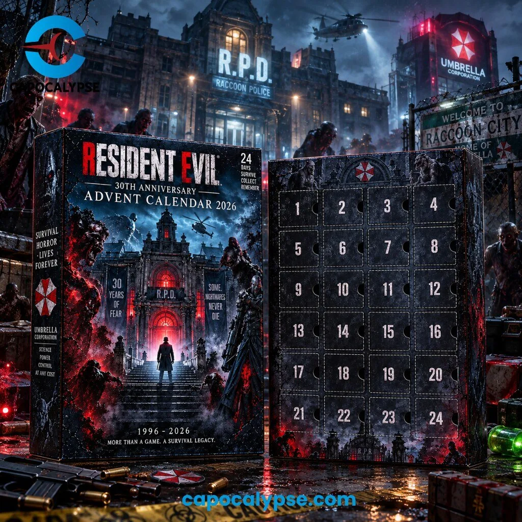 Resident Evil 30th Anniversary Advent Calendar 2026 24 Days Survive Collect