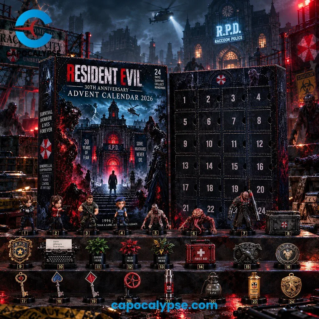 Resident Evil 30th Anniversary Advent Calendar 2026 24 Days Survive Collect