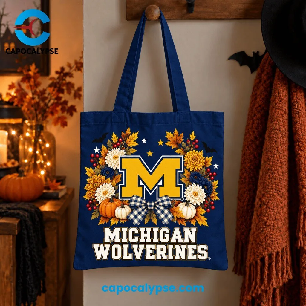 Michigan Wolverines Autumn Harvest Tote Bag