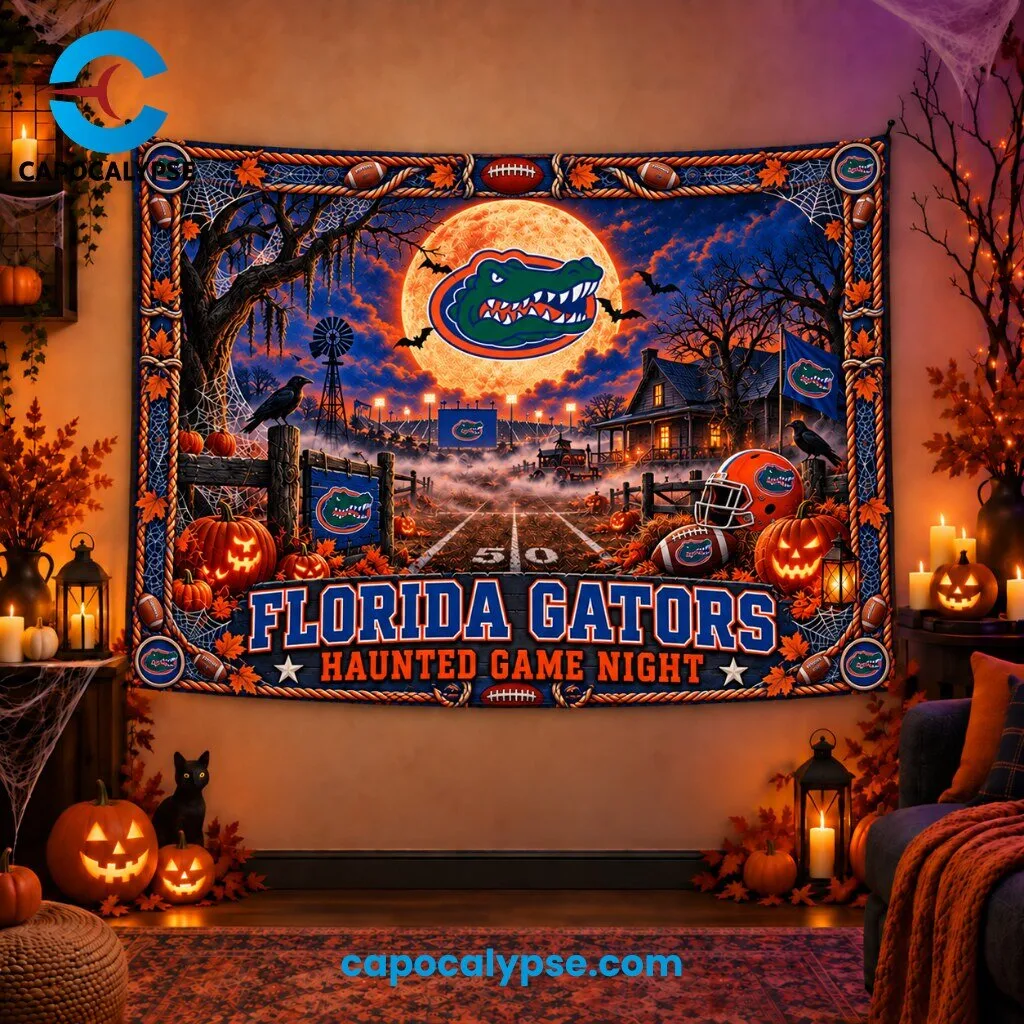 Florida Gators Haunted Game Night Wall Tapestry