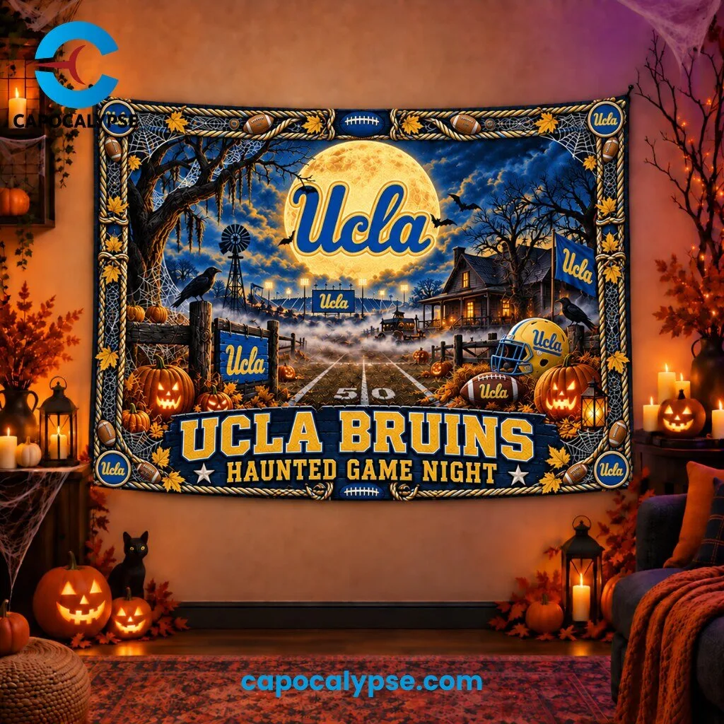 UCLA Bruins Haunted Game Night Tapestry Banner