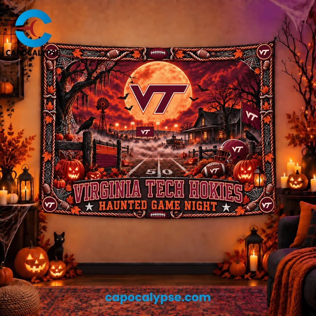 Virginia Tech Hokies Haunted Game Night Tapestry
