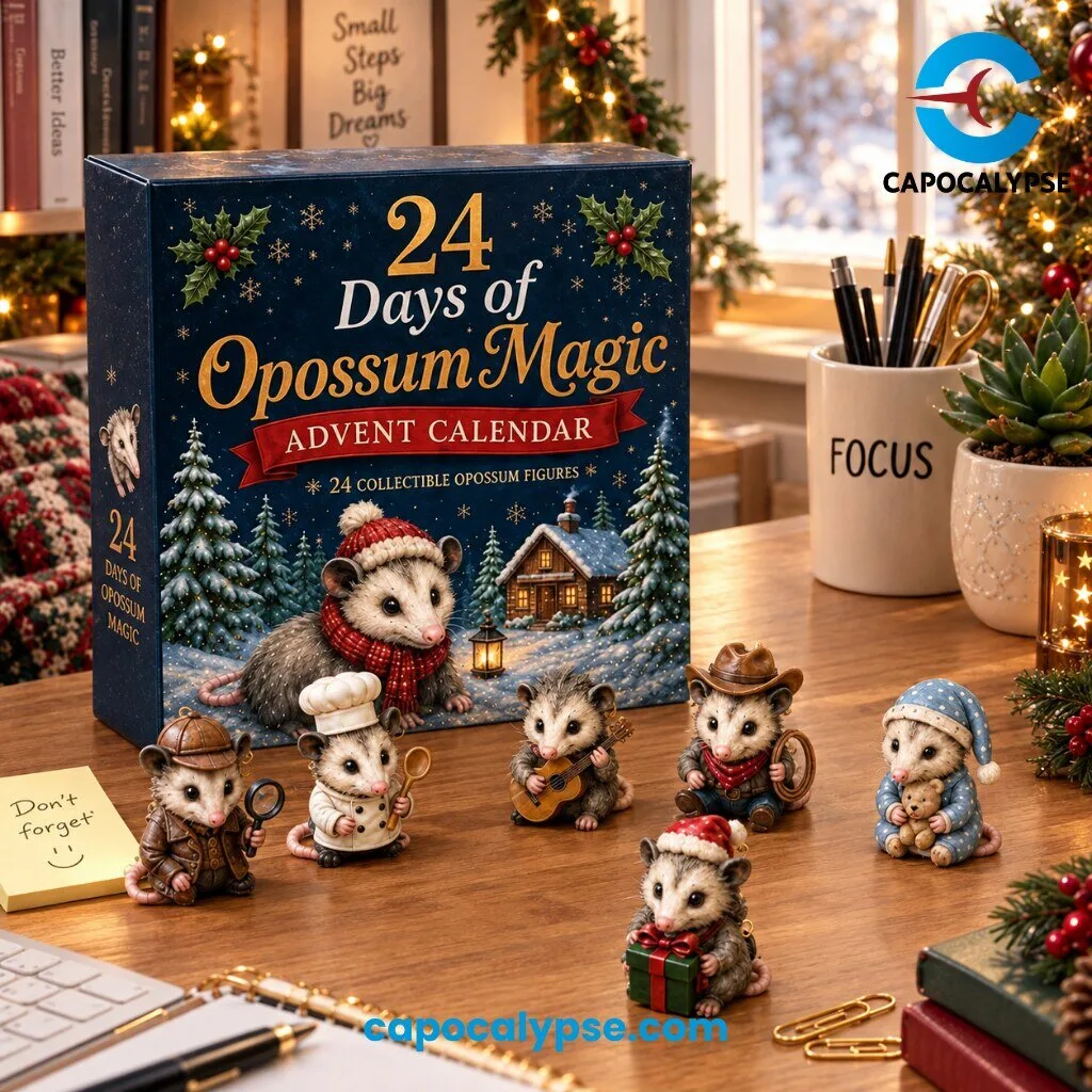 24 Days of Opossum Magic Christmas Advent Calendar - Collectible Opossum Ornaments