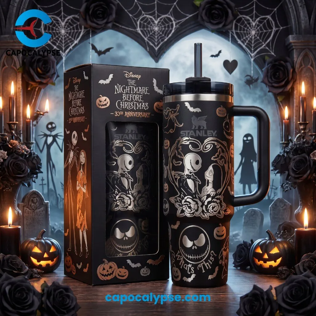 The Nightmare Before Christmas 30th Anniversary Stanley Tumbler with Straw - Jack Skellington Pumpkin King